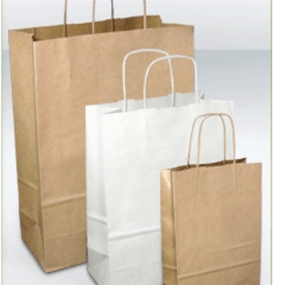 Bag M from recycled paper light brown - ca. 260x350x130 mm